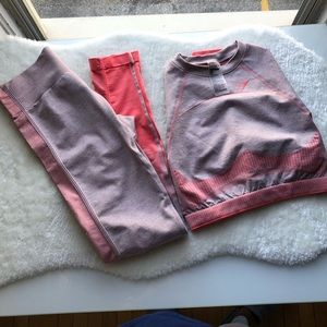 NWOT coral amplify seamless SET size medium